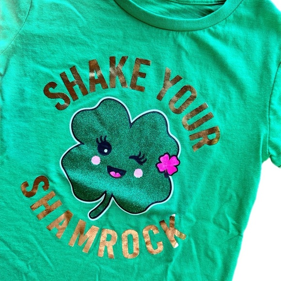 NWOT George Girls Saint Patrick’s Day Tee Shirt Size  4-5 - Picture 2 of 4